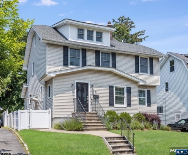 91 Yantecaw Ave, Glen Ridge, NJ 07028 - traditional style home featuring fence and a front lawn