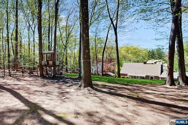 view of yard featuring a playground