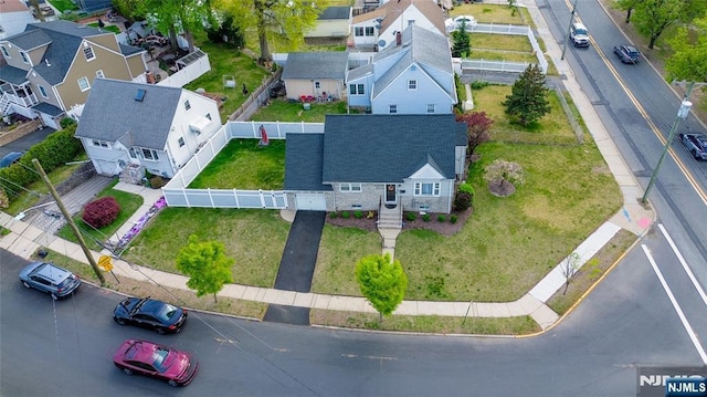 drone / aerial view featuring a residential view