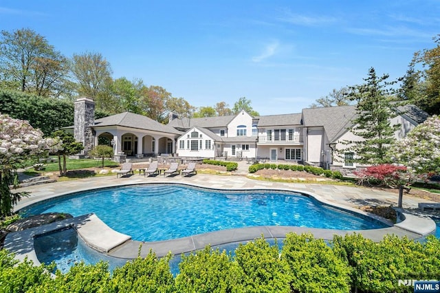 21 Birchwood, Old Tappan, NJ 07675 - outdoor pool with a patio area