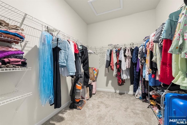 4 Arnold Dr, Wood Ridge, NJ 07075 - walk in closet featuring attic access and carpet