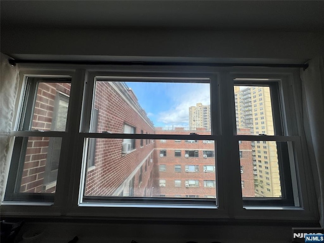 interior details with a city view