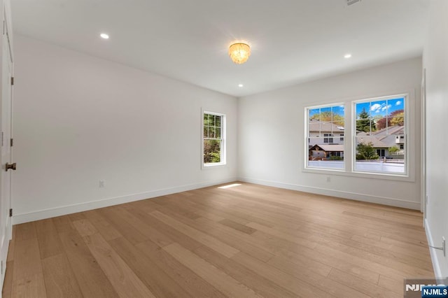 229 Bogert Pl, Paramus, NJ 07652 - spare room with recessed lighting, baseboards, and light wood-style floors