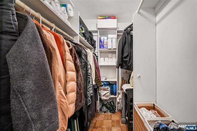 view of walk in closet