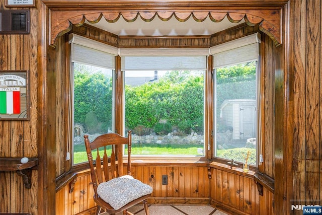 sunroom featuring visible vents