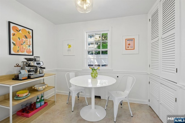 view of dining area