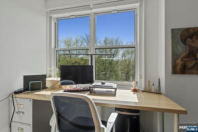 view of office area