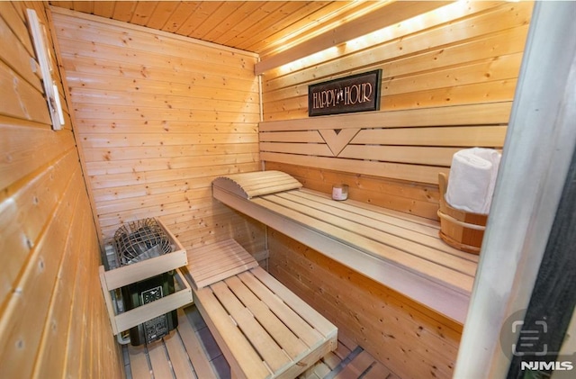 18 Fairview Dr, North Caldwell, NJ 07006 - relaxing sauna featuring wood ceiling and wood walls