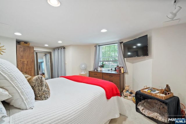 bedroom featuring recessed lighting