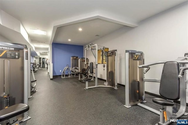 518-536 Gregory Ave Unit C408, Weehawken, NJ 07086 - gym featuring recessed lighting