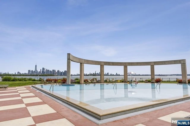50 Constitution Way Unit 50, Jersey City, NJ 07305 - community pool with a skyline view