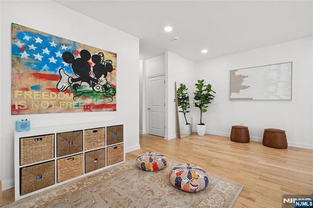 50 Constitution Way Unit 50, Jersey City, NJ 07305 - game room featuring wood finished floors and recessed lighting