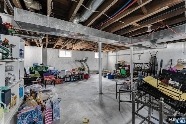view of basement