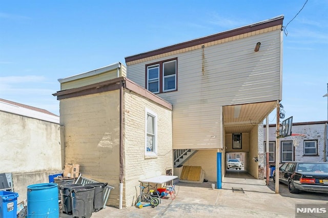 41 Heckel St, Belleville, NJ 07109 - rear view of house featuring brick siding