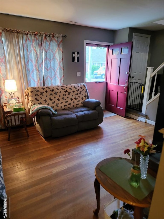 68 Echo Pl, Elmwood Park, NJ 07407 - living area featuring wood finished floors