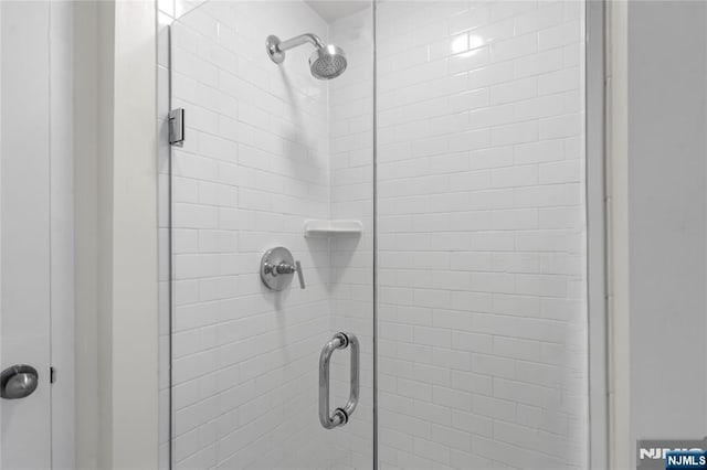 full bathroom with a shower stall