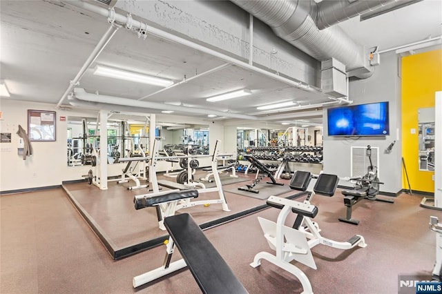 view of gym