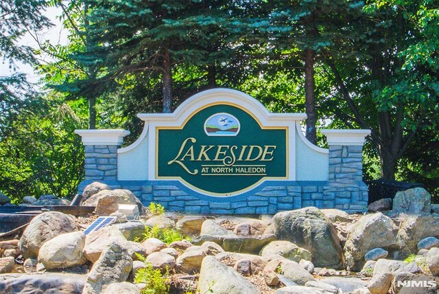 view of community sign