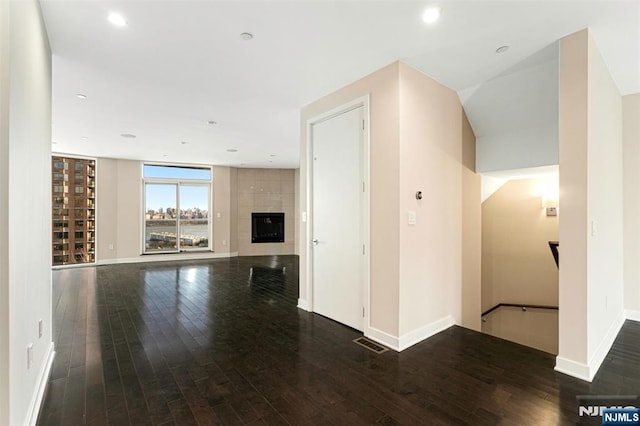 5-05 Washington Pl Unit 5-05, Cliffside Park, NJ 07010 - hall featuring wood-type flooring, recessed lighting, and baseboards