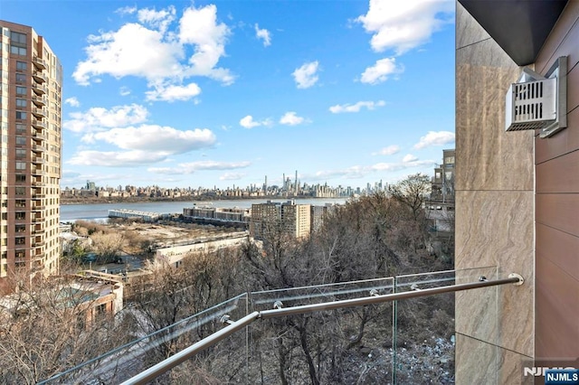 5-05 Washington Pl Unit 5-05, Cliffside Park, NJ 07010 - balcony featuring a view of city and a water view