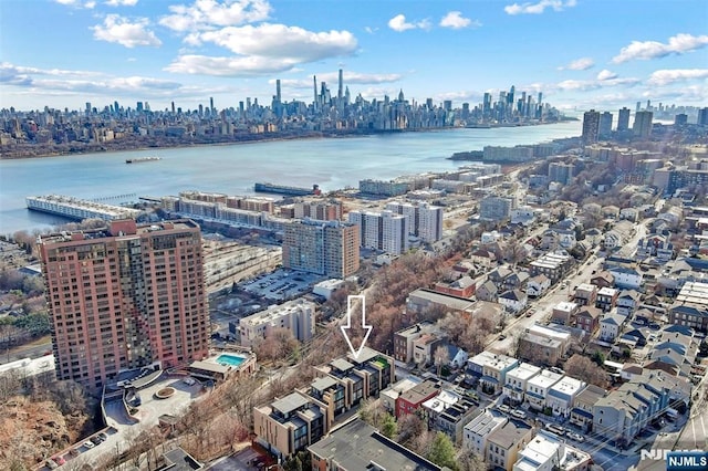 5-05 Washington Pl Unit 5-05, Cliffside Park, NJ 07010 - bird's eye view with a view of city and a water view