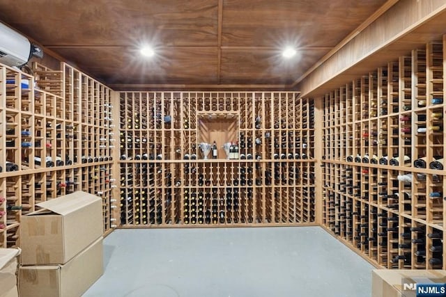 wine room featuring recessed lighting