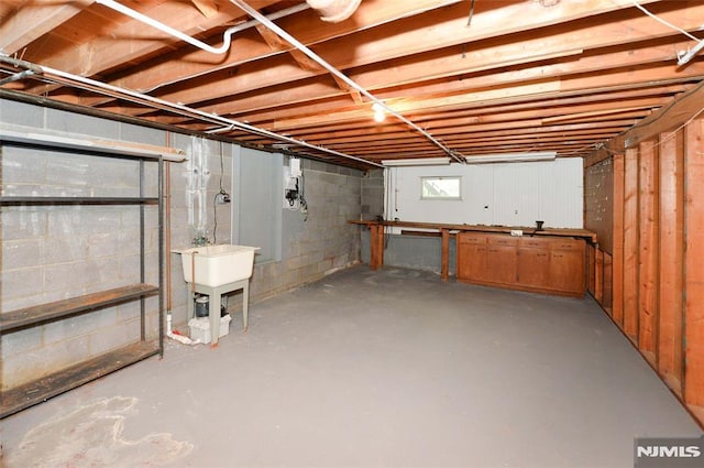 view of basement