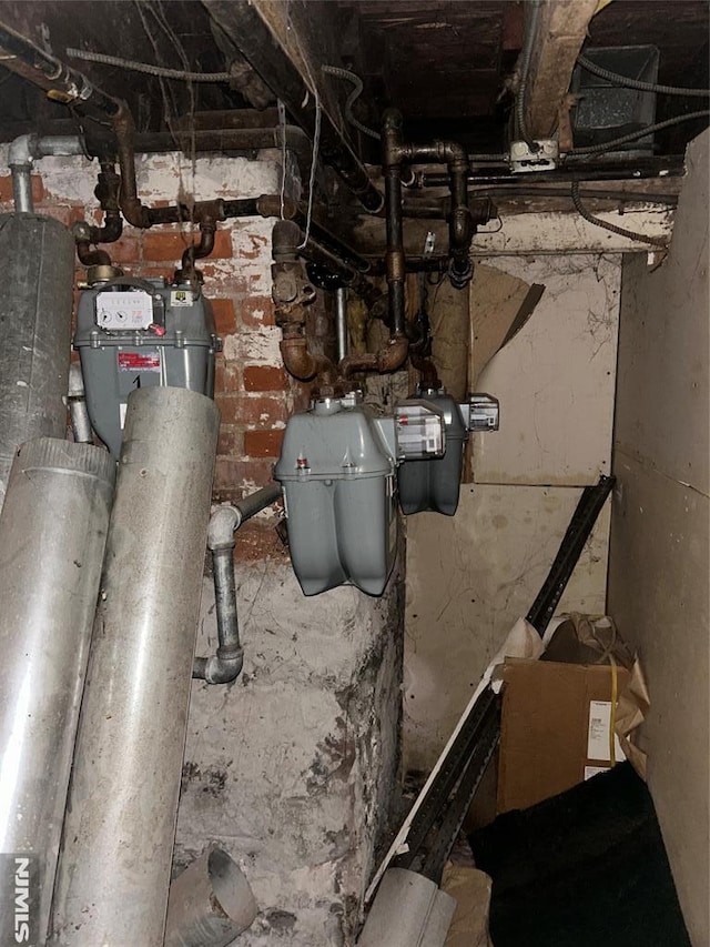 utility room featuring gas meter