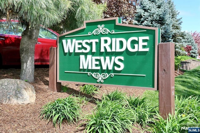 view of community sign