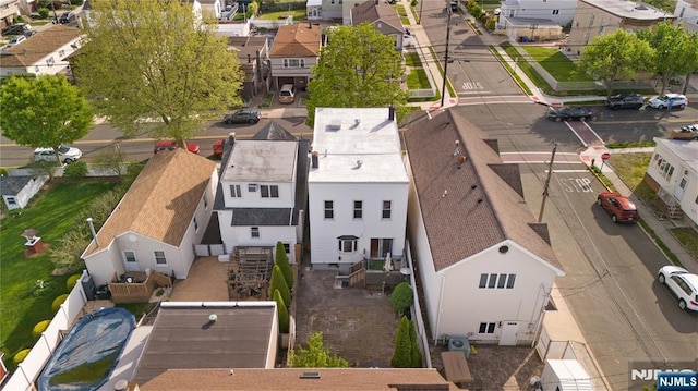 aerial view with a residential view