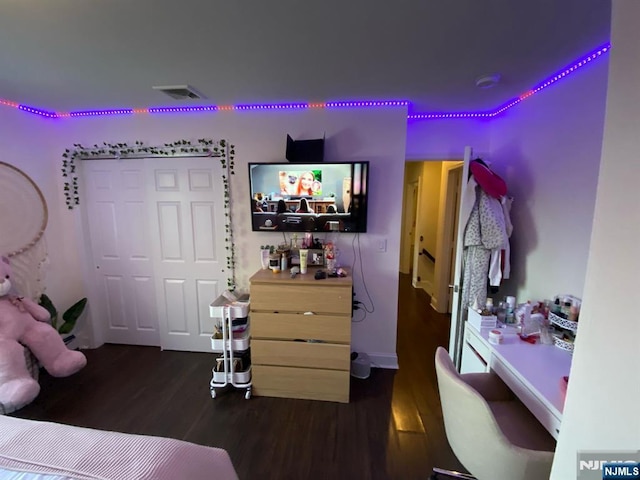 66 Lexington Ave, Rochelle Park, NJ 07662 - bedroom featuring visible vents and dark wood-style floors