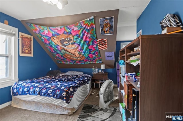 7 White Rd, West Milford, NJ 07421 - bedroom with carpet floors, baseboards, and vaulted ceiling