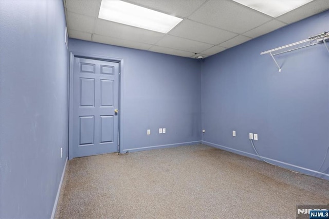 7 White Rd, West Milford, NJ 07421 - carpeted spare room featuring baseboards and a paneled ceiling