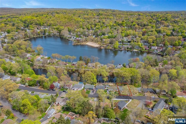 98 Roosevelt Blvd, Oakland, NJ 07436 - drone / aerial view with a residential view, a water view, and a forest view