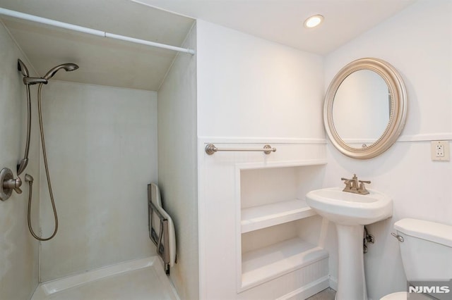 118 W 49th St, Bayonne, NJ 07002 - full bathroom with walk in shower and toilet