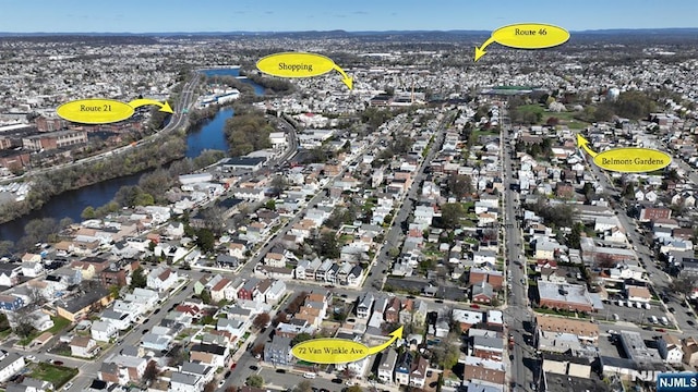 72 Van Winkle Ave, Garfield, NJ 07026 - aerial view with a water view