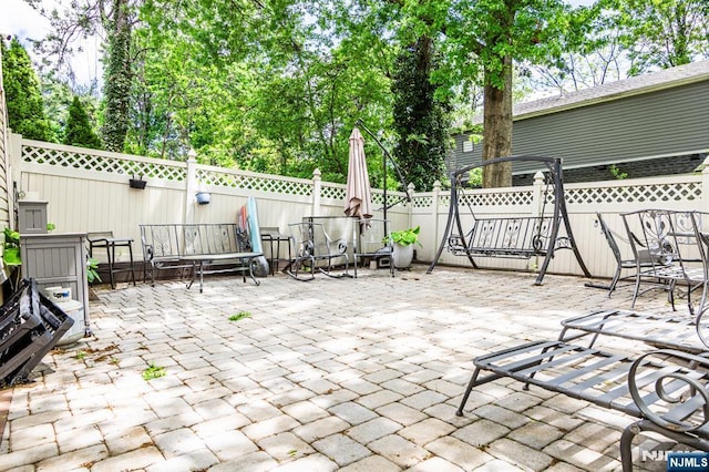 view of patio / terrace featuring a fenced backyard