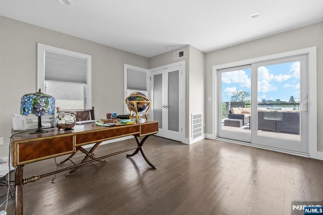 746 Undercliff Unit A, Edgewater, NJ 07020 - office space featuring wood finished floors, baseboards, and recessed lighting