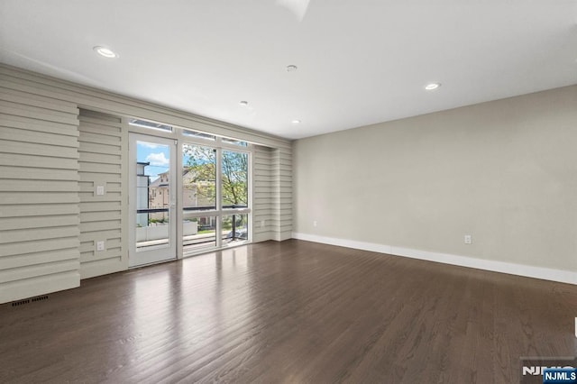 746 Undercliff Unit A, Edgewater, NJ 07020 - unfurnished room featuring wood finished floors, baseboards, and recessed lighting