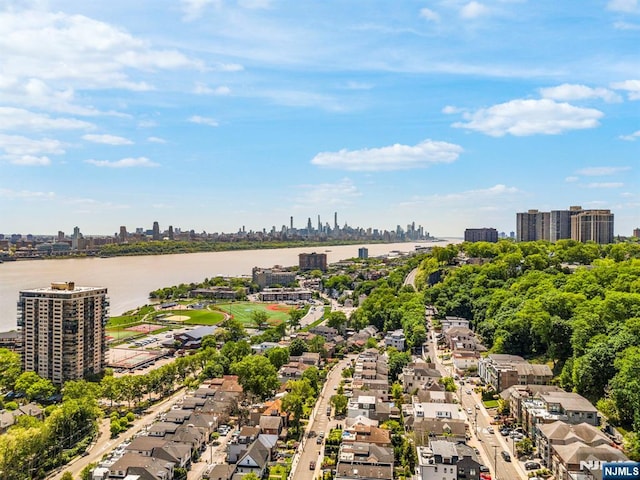 746 Undercliff Unit A, Edgewater, NJ 07020 - aerial view of city skyline and a nearby body of water