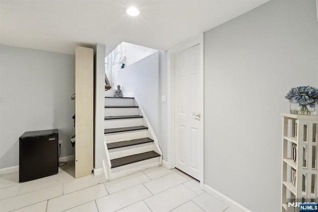 785 Ridgewood Rd, Twp Of Washington, NJ 07676 - stairway with baseboards and tile patterned floors