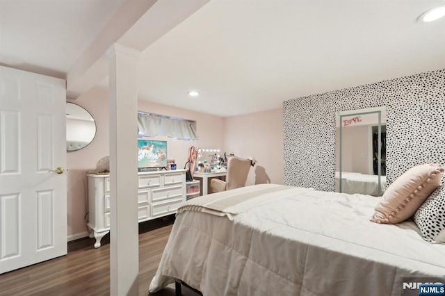 785 Ridgewood Rd, Twp Of Washington, NJ 07676 - bedroom featuring wood finished floors, recessed lighting, and baseboards
