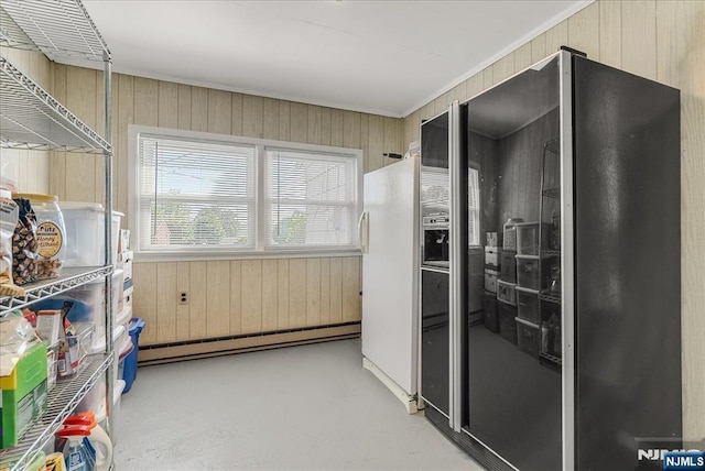 storage area with baseboard heating