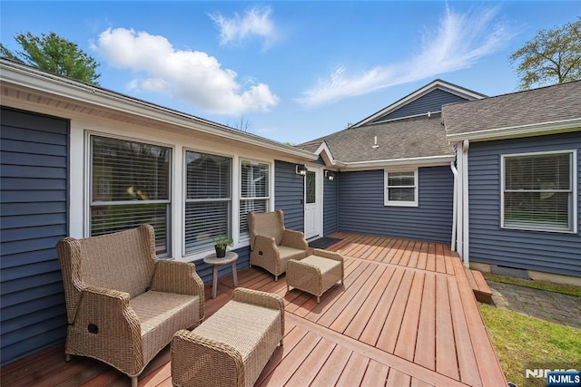 deck with outdoor lounge area