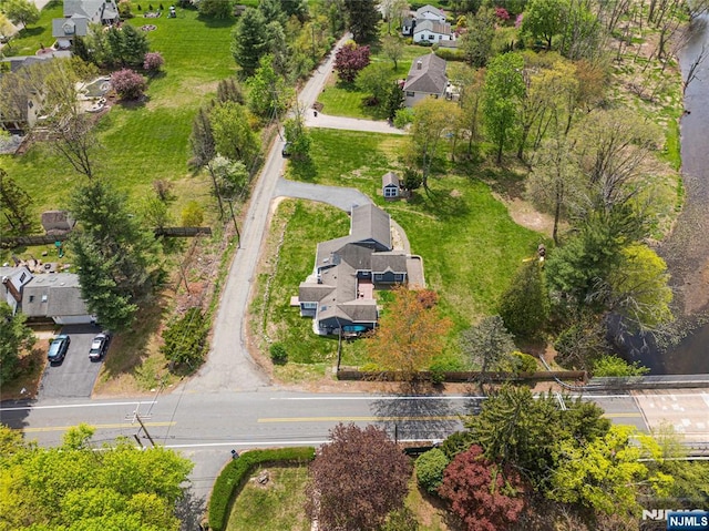 aerial view with a residential view
