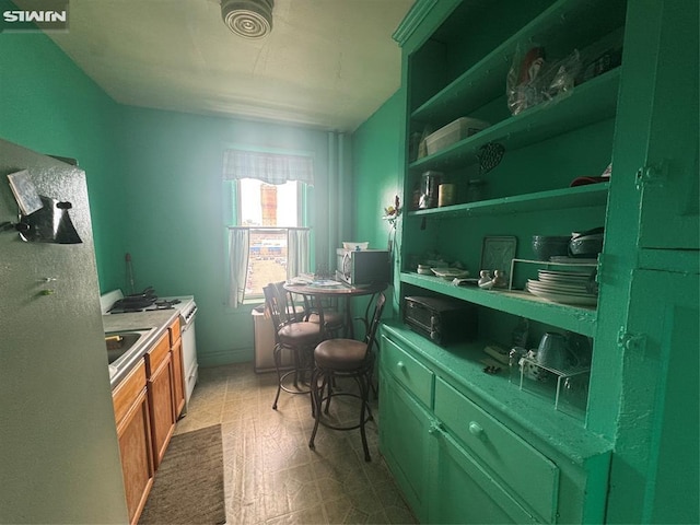 interior space with a sink