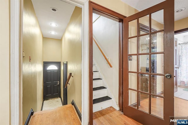 interior space featuring wood finished floors