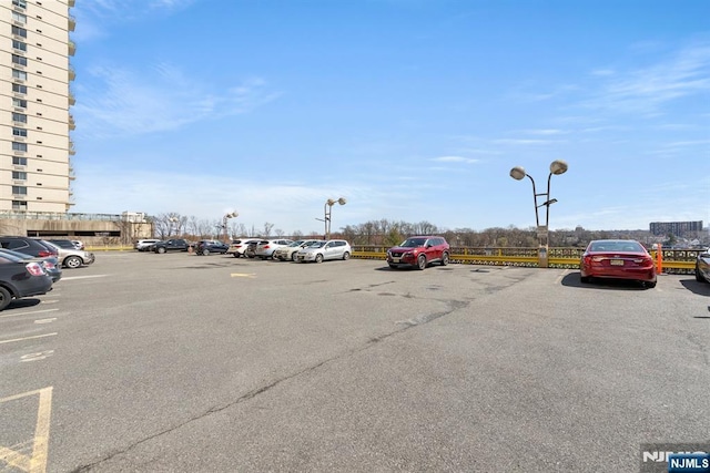 view of uncovered parking lot