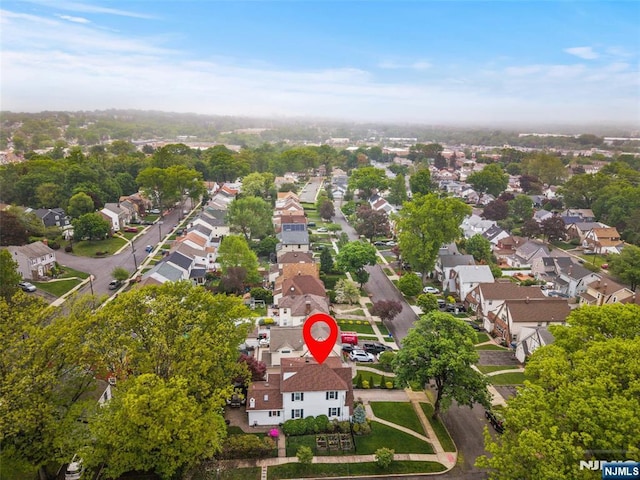 aerial view of residential area
