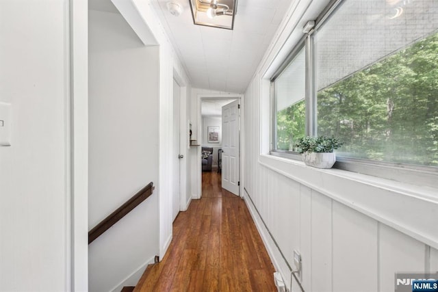 20 Old Farm Rd, Caldwell, NJ 07006 - corridor featuring dark wood finished floors and an upstairs landing